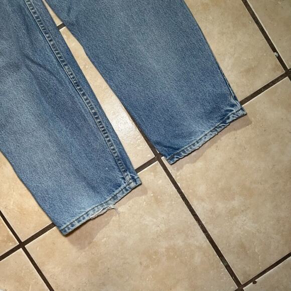 Vintage 2000's Levi's 468 Jeans Relaxed Straight Leg Blue Jeans Mens Size 34x30 - Picture 11 of 13